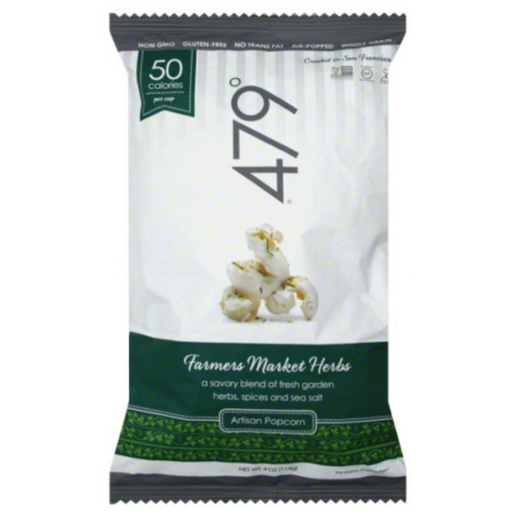 479 DEGREES: Farmers Market Herbs Artisan Popcorn, 4 Oz