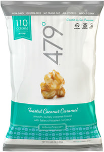 479 DEGREES: Toasted Coconut Caramel Artisan Popcorn, 5.25 oz