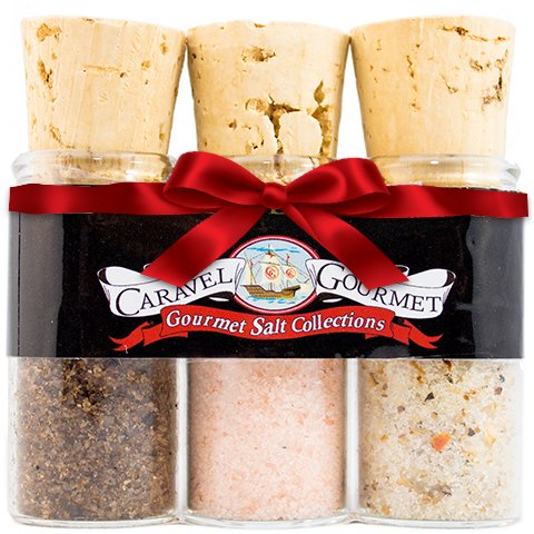CARAVEL GOURMET: The Gourmet Sea Salt Trio Mini Sampler Set, 2.1 oz