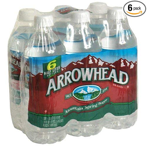 ARROWHEAD WATER: Spring Water 6 Pack, 0.5 lt