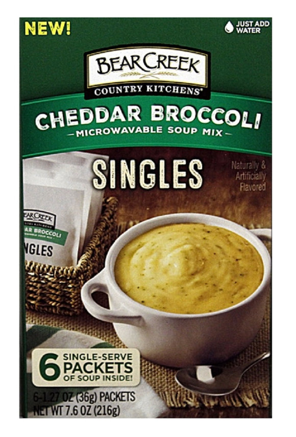 BEAR CREEK: Cheddar Broccoli Soup Singles, 7.62 oz