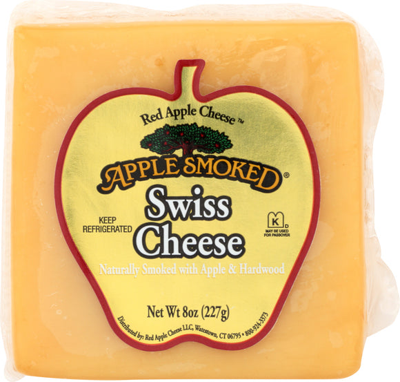 APPLE SMOKED CHEESE: Smoked Swiss Cheese, 8 oz