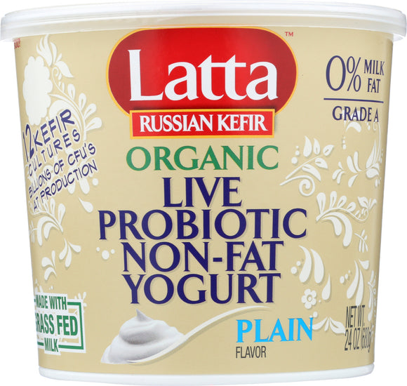 LATTA: Kefir 0% Plain Organic, 24 oz