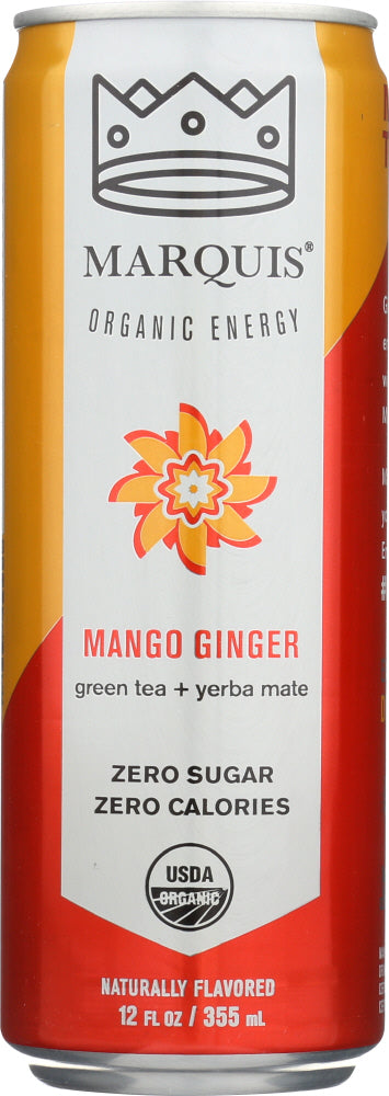 MARQUIS: Energy Drink Mango Ginger 12 oz