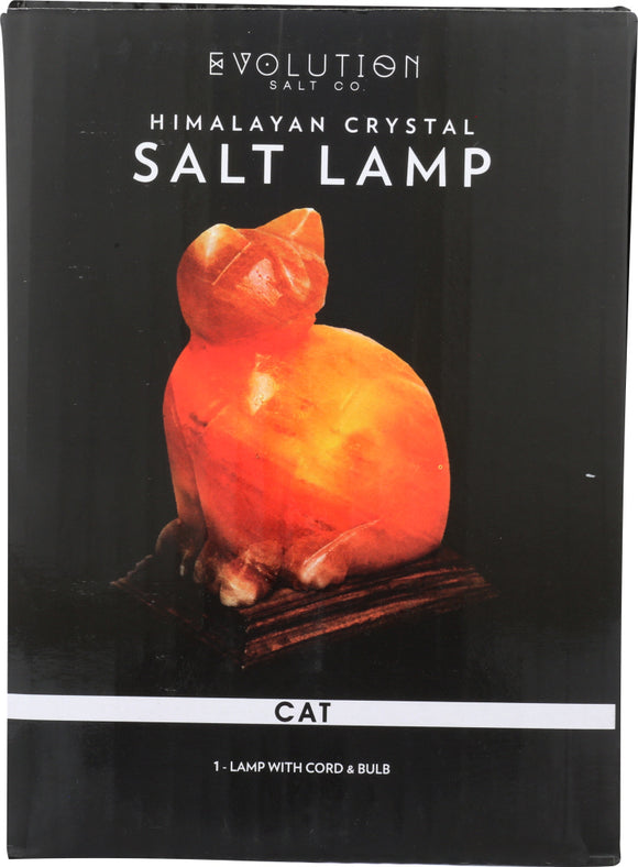 EVOLUTION SALT: Cat Crystal Salt Lamp 6lb, 1 ea