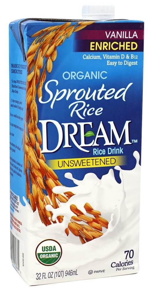 DREAM: Sprouted Rice Dream Vanilla Unsweetened Drink, 32 oz