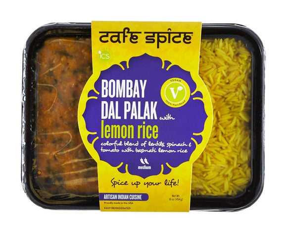 CAFE SPICE: Bombay Dal Palak Lemon Rice, 16 oz