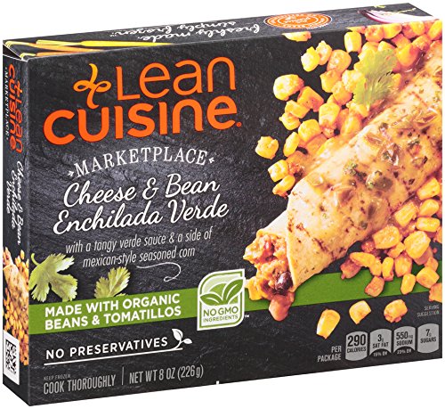 LEAN CUISINE: Cheese and Bean Enchilada Organic Ingredients, 8 oz