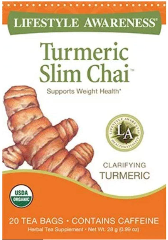 LIFESTYLE AWARENESS: Turmeric Slim Chai Tea, 20 bg
