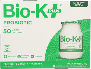 BIO-K: Plus Acidophilus Original 12 Count (3.5 Oz Each), 42 oz