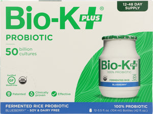 BIO K: Blueberry Fermented Rice Probiotic Drink 12 Pack, 42 oz