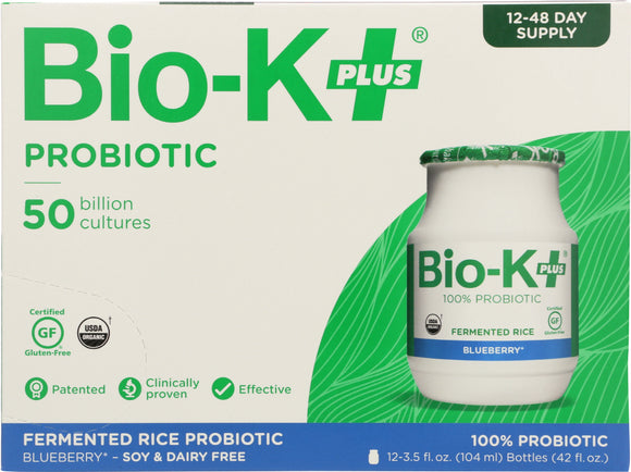 BIO K: Blueberry Fermented Rice Probiotic Drink 12 Pack, 42 oz