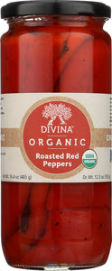 DIVINA: Organic Fire Roasted Sweet Peppers, 12.3 oz