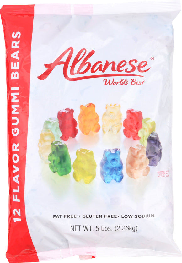 ALBANESE: 12 Flavor Assorted Gummi Bears, 5 lb