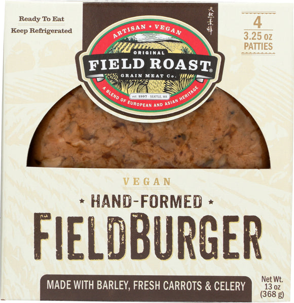 FIELD ROAST: Hand-Formed FieldBurger 4-3.25oz Patties, 13 oz
