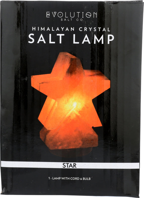 EVOLUTION SALT: Lamp Himalayan Salt Star, 6 lb