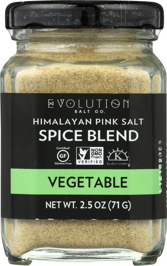 EVOLUTION SALT: Himalayan Pink Salt Spice Blend Vegetable, 2.5 oz