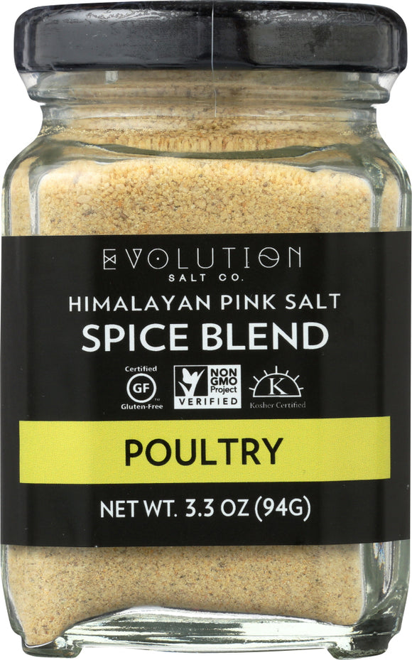 EVOLUTION SALT: Himalayan Pink Salt Spice Blend Poultry, 3.3 oz