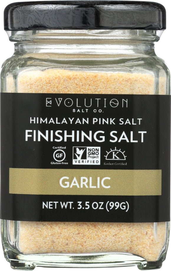 EVOLUTION SALT: Salt Finishing Pink Garlic, 3.5 oz