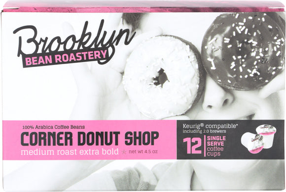 BROOKLYN BEAN ROASTERY: Corner Donut Shop Medium Roast Extra Bold Coffee, 12 cups