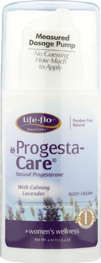 LIFE-FLO: Progesta-Care Natural Progesterone Body Cream with Calming Lavender, 4 oz