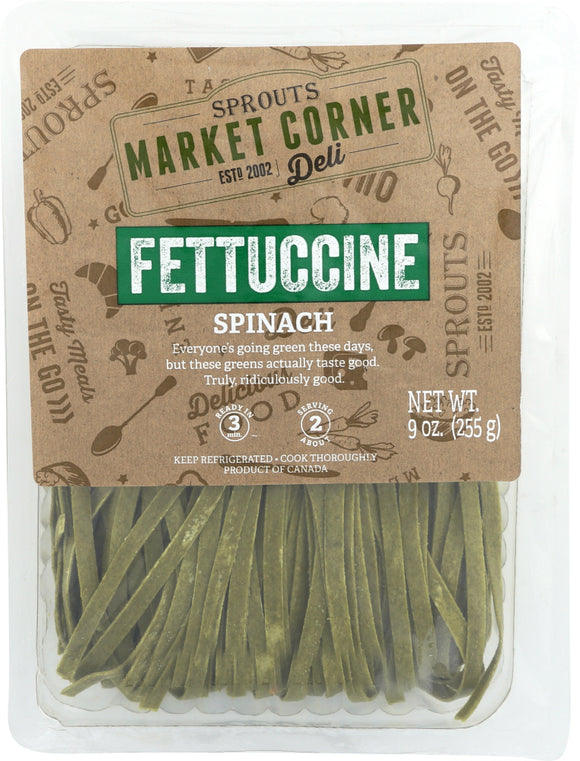 MARKET CORNER: Pasta Fettuccine Spincach 9 oz