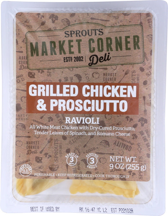 MARKET CORNER: Ravioli Chicken Prosciuto 9 oz