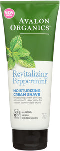 AVALON ORGANICS: Moisturizing Cream Shave Peppermint, 8 Oz