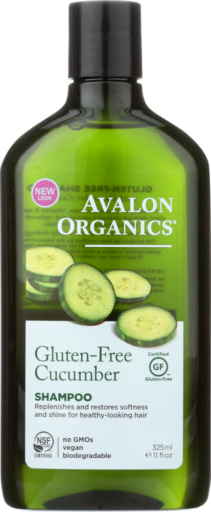 AVALON ORGANICS: Gluten Free Shampoo Replenishing Cucumber Fragrance Free, 11 oz