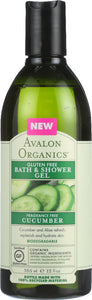 AVALON ORGANICS: Gluten Free Bath & Shower Gel Cucumber Fragrance Free, 12 oz