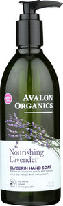 AVALON ORGANICS: Glycerin Liquid Hand Soap Lavender, 12 Oz