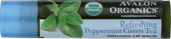 AVALON ORGANICS: Lip Balm Green Tea Peppermint, 0.15 oz