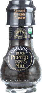 DROGHERIA & ALIMENTARI: Organic Black Pepper Corns Mill, 1.58 oz