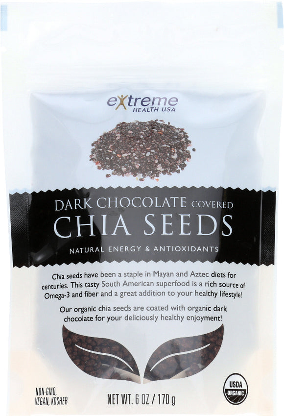 EXTREME HEALTH USA: Chia Seed Dark Chocolate Organic, 6 oz