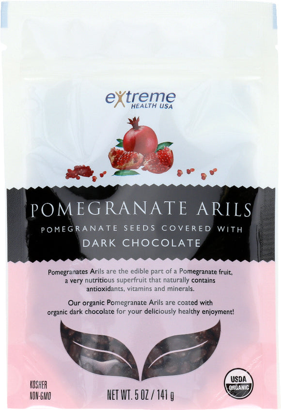 EXTREME HEALTH USA: Pomegranate Arils Dark Chocolate Organic, 5 oz