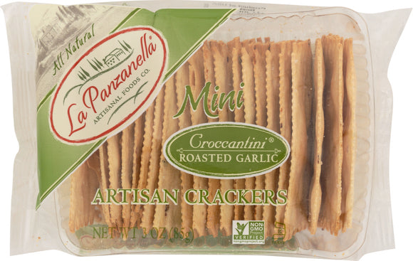 LA PANZANELLA: Mini Roasted Garlic Croccantini, 3 Oz