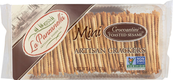 LA PANZANELLA: Mini Toasted Sesame Croccantini, 6 Oz