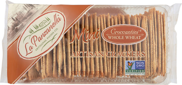 LA PANZANELLA: Mini Whole Wheat Croccantini, 6 Oz