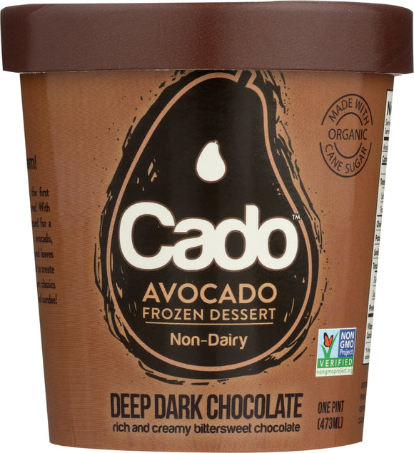 CADO: Dark Chocolate Ice Cream, 1 pint
