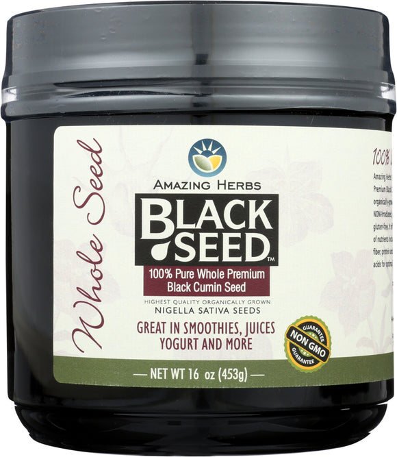 AMAZING HERBS: Black Seed Whole, 16 oz