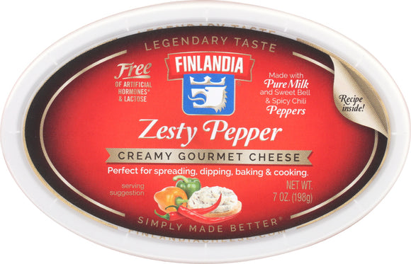 FINLANDIA CHEESE: Spread Zesty Pepper, 7 oz