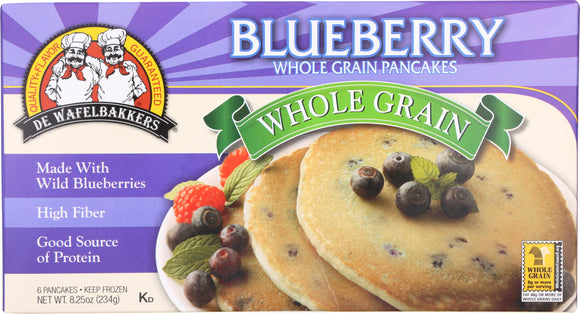 DE WAFELBAKKERS: Blueberry All Natural Whole Grain Pancakes, 8.4 oz