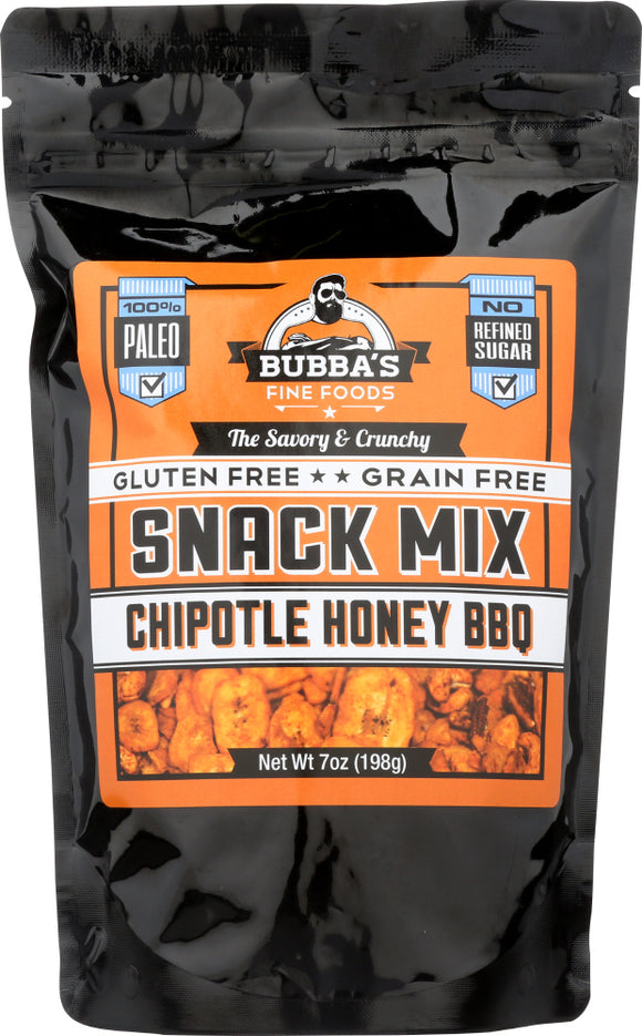 BUBBAS FINE FOODS LLC: Mix Snack Chipotle Honey BBQ, 7 oz