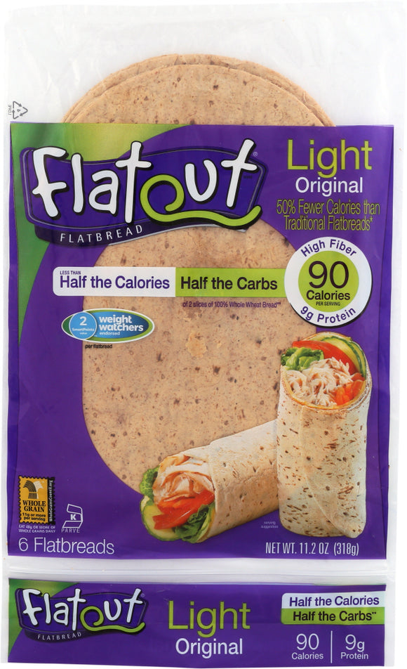 FLAT OUT: Flatbread Wraps Light Original, 11.2 oz