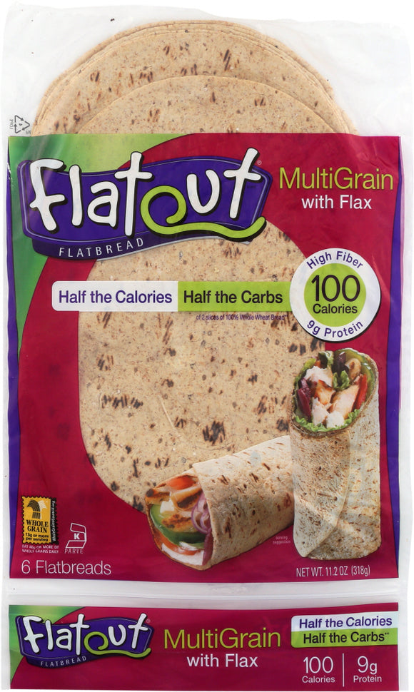 FLATOUT: Flatbread Healthy Multigrain with Flax, 11.2 oz