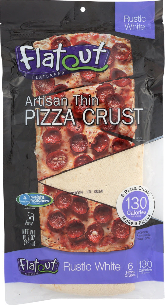 FLAT OUT: Flatbread Thin Crust Rustic White, 10.2 oz