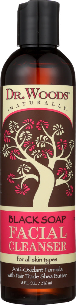 DR WOODS: Black Soap Facial Cleanser, 8 oz