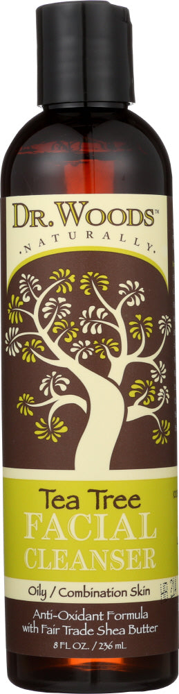 DR WOODS: Tea Tree Facial Cleanser, 8 oz