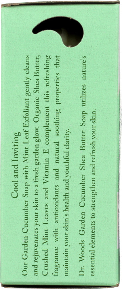 DR WOODS: Garden Cucumber Raw Shea Butter Soap, 5.25 oz