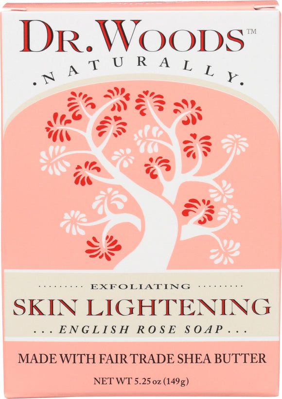DR WOODS: Skin Lightening English Rose Soap, 5.25 oz